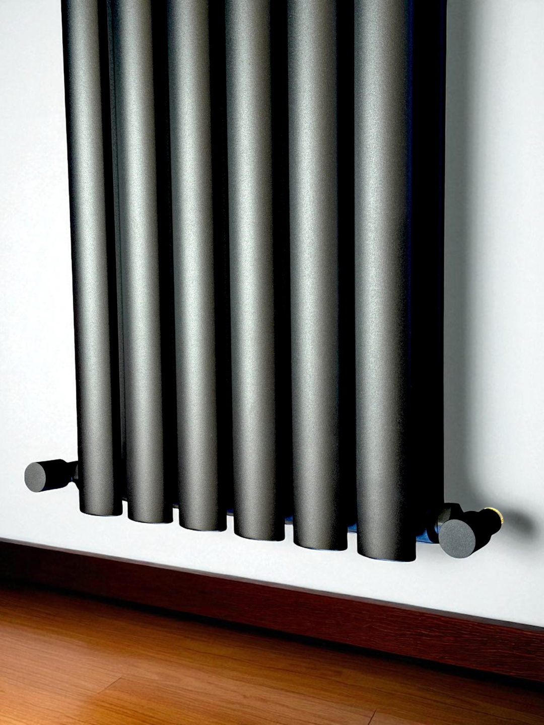 Краны для радиатора Brontego VL-12 1/2''x1/2'' нар.р./нар.р. Черный (Угловые) — изображение 4