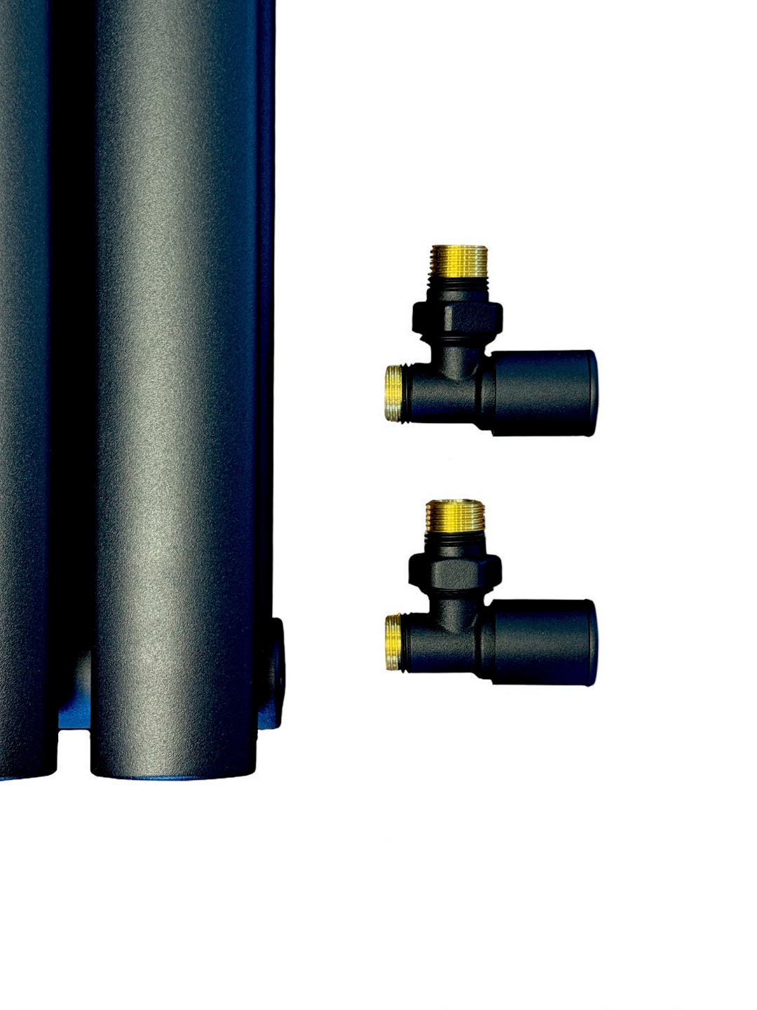 Краны для радиатора Brontego VL-12 1/2''x1/2'' нар.р./нар.р. Черный (Угловые) — изображение 5